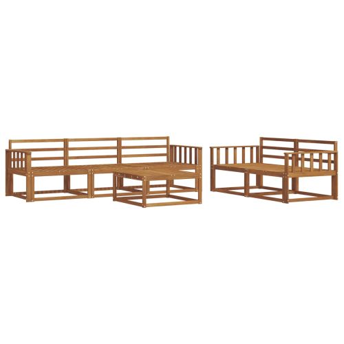 Комплект дивани за открито 6 pcs Естествен