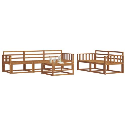Комплект дивани за открито 6 pcs Естествен