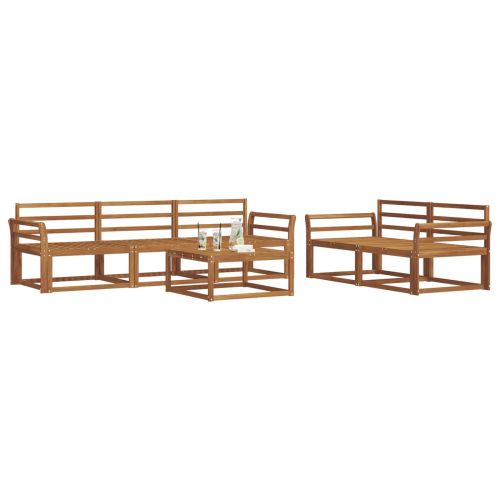 Комплект дивани за открито 6 pcs Естествен