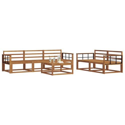 Комплект дивани за открито 6 pcs Естествен