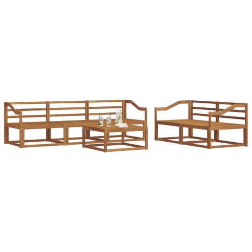 Комплект дивани за открито 6 pcs Естествен