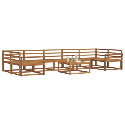 Комплект дивани за открито 8 pcs Естествен