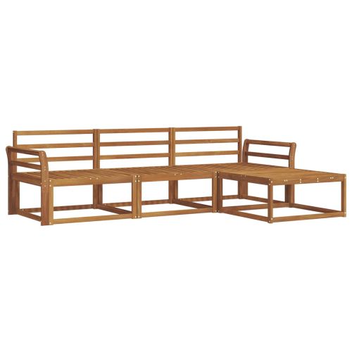 Комплект дивани за открито 4 pcs Естествен