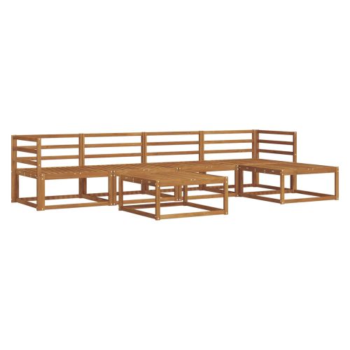 Комплект дивани за открито 6 pcs Естествен