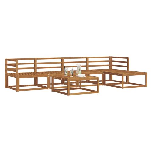 Комплект дивани за открито 6 pcs Естествен