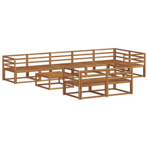 Комплект дивани за открито 9 pcs Натурално