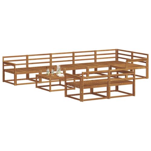 Комплект дивани за открито 9 pcs Натурално