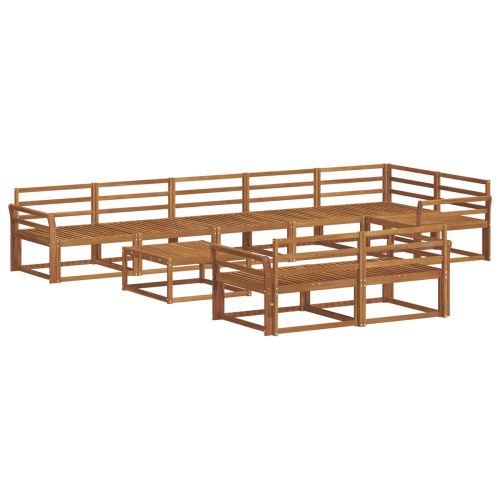 Комплект дивани за открито 9 pcs Натурално