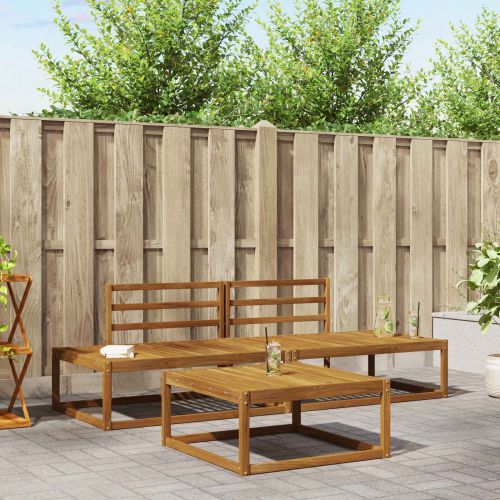 Комплект дивани за открито 3 Брой Естествен