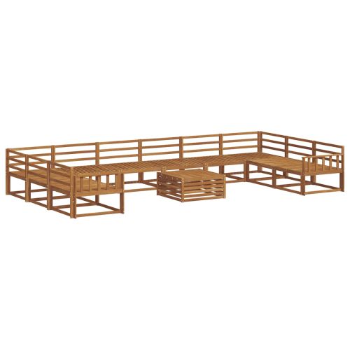 Комплект дивани за открито 11 pcs Естествен