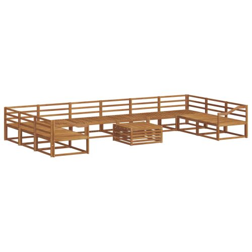 Комплект дивани за открито 11 pcs Естествен