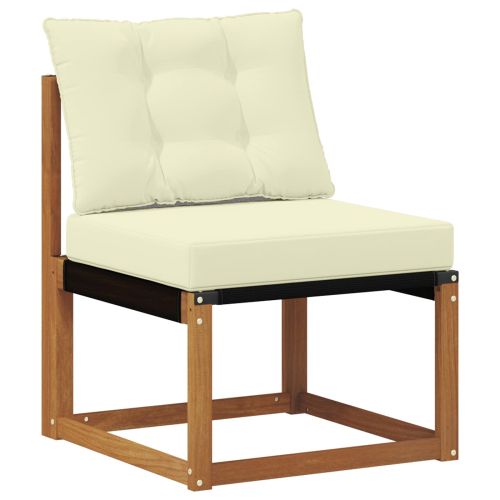 Комплект дивани за открито 10 pcs Натурален и Крема
