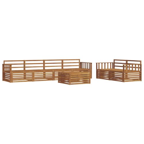 Комплект дивани за открито 7 pcs Естествен