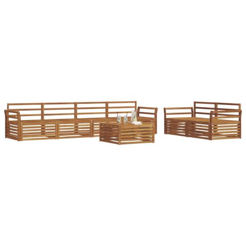 Комплект дивани за открито 7 pcs Естествен