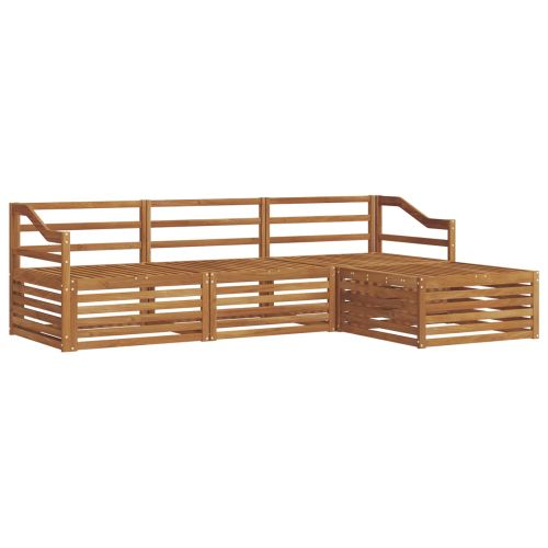 Комплект дивани за открито Естествен 245,5 x 162,5 x 73 см