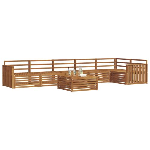 Комплект дивани за открито 7 pcs Естествен