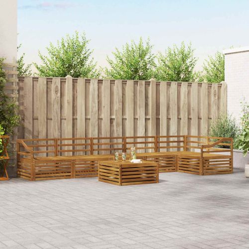 Комплект дивани за открито 7 pcs Естествен