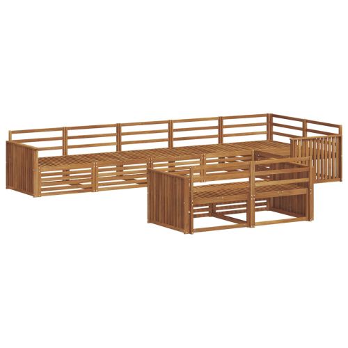 Комплект дивани за открито 8 pcs Естествен