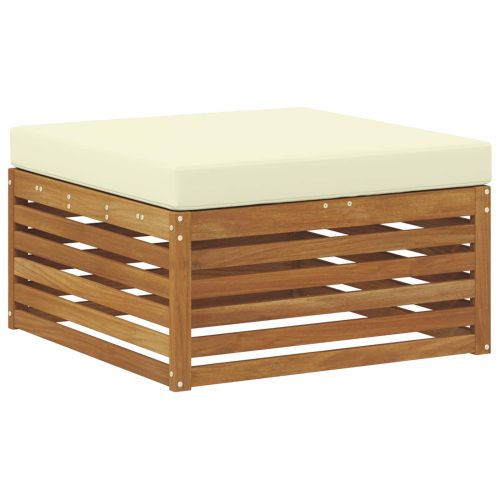 Комплект дивани за открито 9 pcs Натурален и Крема