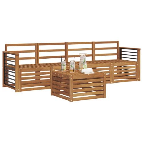 Комплекти дивани Естествен Солидно акациево дърво