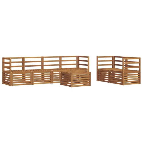 Комплект дивани за открито 7 pcs Естествен