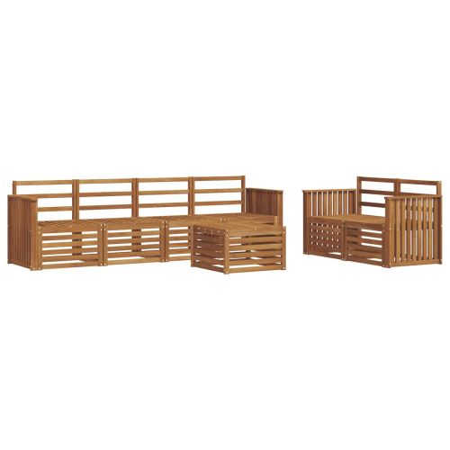 Комплект дивани за открито 7 pcs Естествен