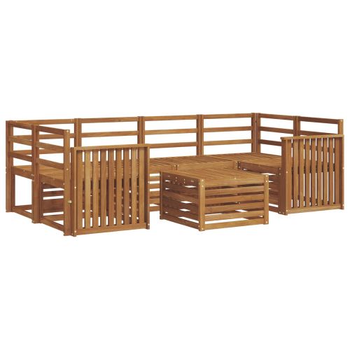 Комплект дивани за открито 7 pcs Естествен