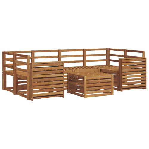 Комплект дивани за открито 7 pcs Естествен