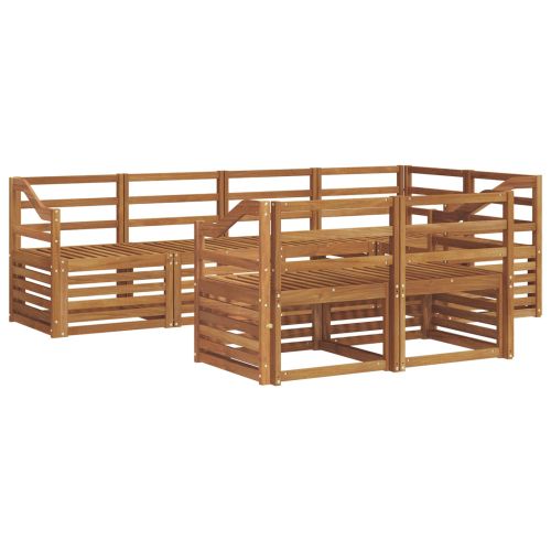 Комплект секционен диван 7 pcs Естествен