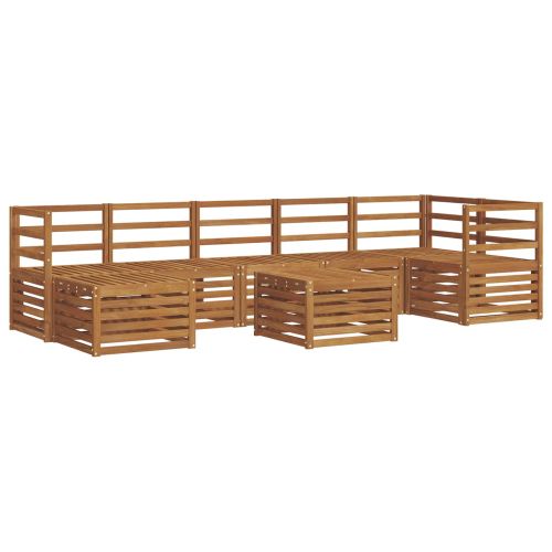 Комплект дивани за открито 8 pcs Естествен