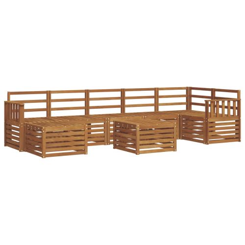 Комплект дивани за открито 8 pcs Естествен