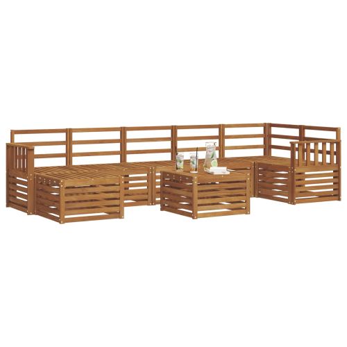 Комплект дивани за открито 8 pcs Естествен