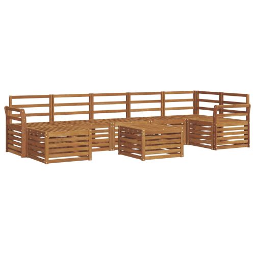 Комплект дивани за открито 8 pcs Естествен