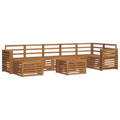 Комплект дивани за открито 8 pcs Естествен