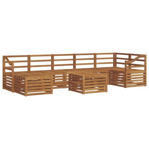 Комплект дивани за открито 8 pcs Естествен