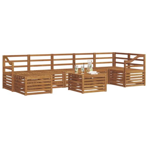 Комплект дивани за открито 8 pcs Естествен