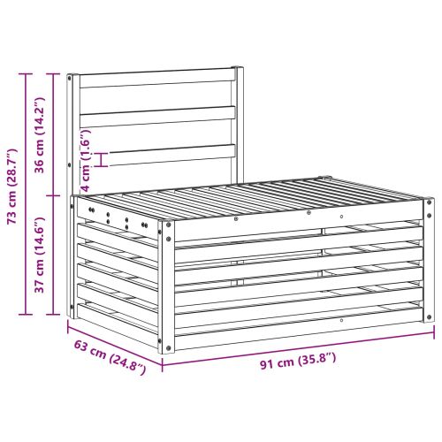 Комплект дивани за открито 2 Брой Естествен 182,5 x 63 x 73 см