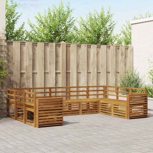 Комплект секционен диван 9 pcs Естествен