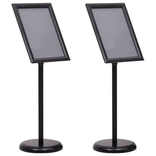 Стойки за плакати 2 pcs Черно 45 x 32,7 x 108 см Алуминий