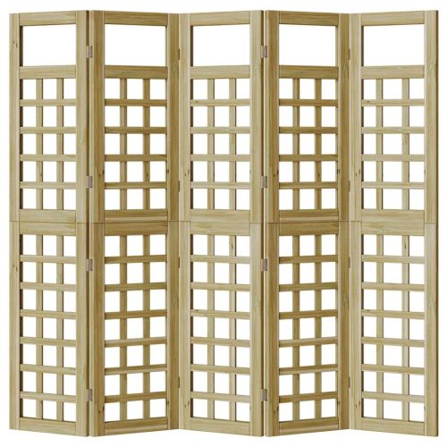 Екран за уединение Меден кафяв 200 x 180 cm Солиден бор