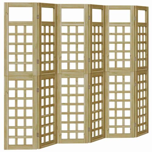 Екран за уединение Меден кафяв 240 x 180 cm Солиден бор