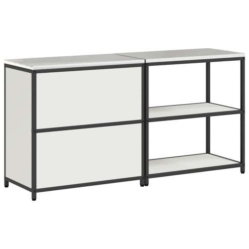 Комплект за кухненско съхранение с рафт с врата 2 pcs Бяло