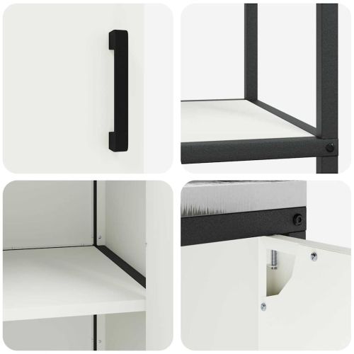 Комплект за кухненско съхранение с рафт с врата 2 pcs Бяло