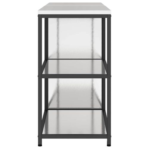 Комплект за кухненско съхранение с рафт с врата 2 pcs Сребрист