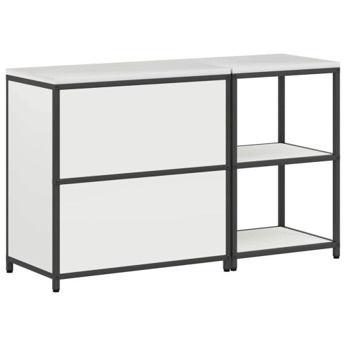 Комплект за кухненско съхранение с рафт с врата 2 pcs Бяло