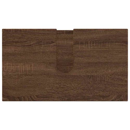 Комплект мебели за баня 3 pcs Кафяв дъб Инженерно дърво & Метал