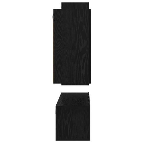 Комплект ТВ шкаф 4 pcs Черния дъб Инженерно дърво