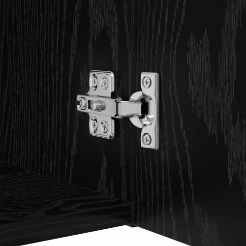 Стенен ТВ шкаф 3 pcs Черния дъб Инженерно дърво