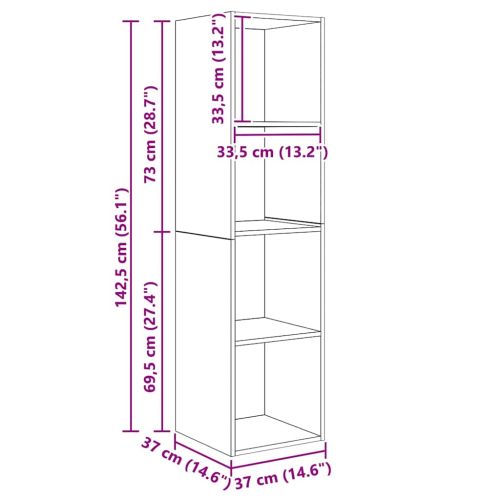 Комплект ТВ шкаф 3 pcs Черния дъб Инженерно дърво