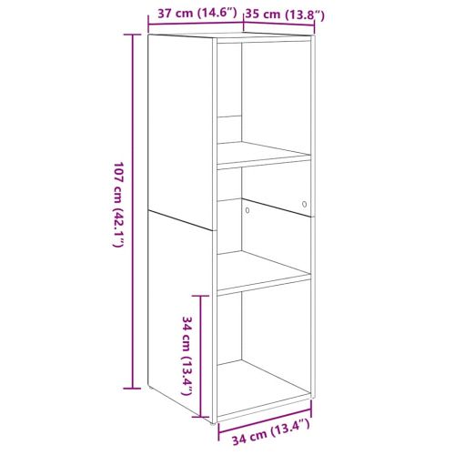 Комплект ТВ шкаф 2 pcs Дъб 37 x 35 x 107 см Инженерно дърво